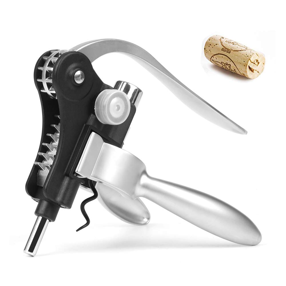 ELEPHANTBOAT Wine Opener Corkscrew Kit - Manual Rabbit Wine Bottle Opener Corkscrew Set - Screwpull Levers with Foil Cutter Cork Gift for Family Friends ELEPHANTBOAT Wine Opener Corkscrew Kit - Manual Rabbit Wine Bottle Opener Corkscrew Set - Screwpull Levers with Foil Cutter Cork Gift for Family Friends